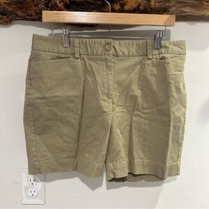 Lands' End Tan Bermuda Shorts Relaxed Fit Cotton 10P